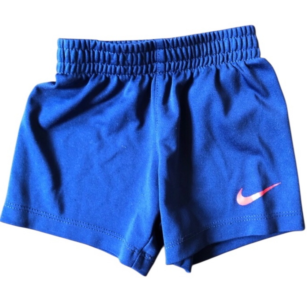 Nike toddler boys navy blue athletic sports basketball shorts Sz 12 months